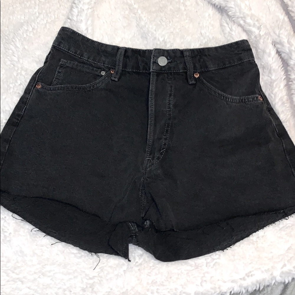 Black demin high waisted shorts ( Tags still on) - Picture 1 of 2
